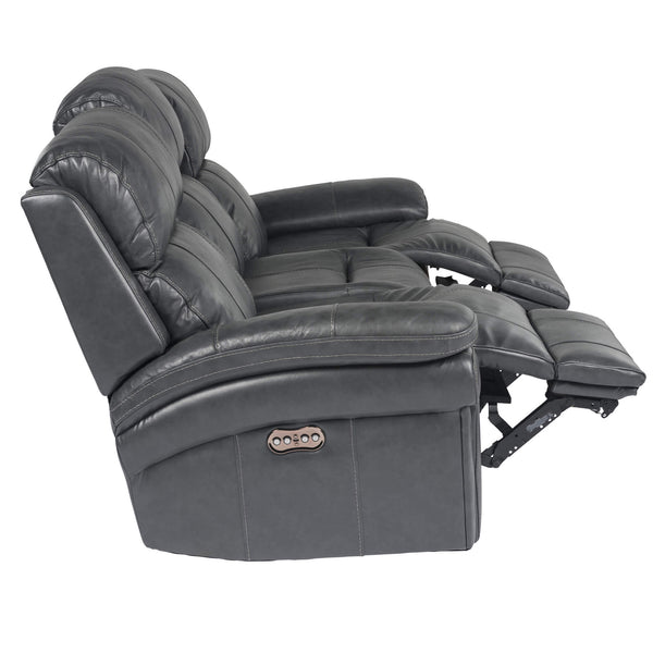 Luxe Leather Power Reclining Sofa with Articulating Headrest