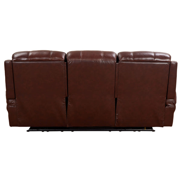 Sunset Trading Luxe Leather/ Livorno 9102 Power Reclining Sofa with Articulating Headrest- Brown SU-9102-88-1394-58
