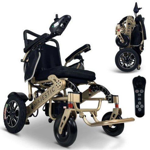 ComfyGO MAJESTIC IQ-7000 Auto Folding Remote Controlled Electric Wheelchair+ Brushless Motor