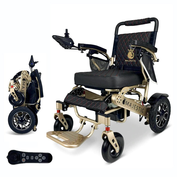ComfyGO MAJESTIC IQ-7000 Auto Folding Remote Controlled Electric Wheelchair+ Brushless Motor