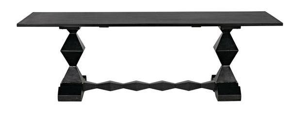 Noir -Madeira Dining Table Hand Rubbed Black