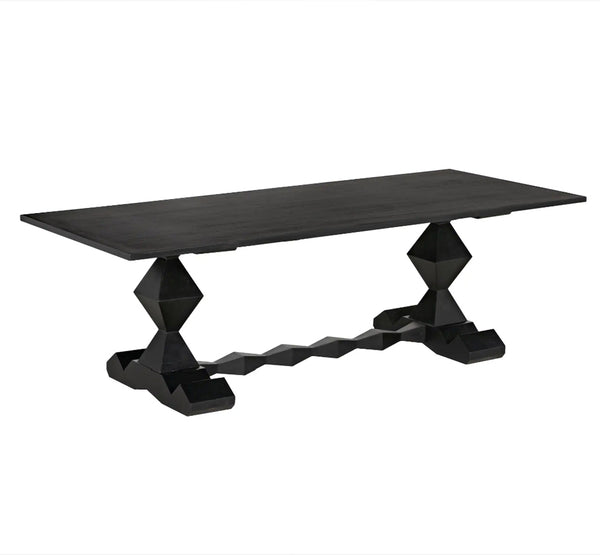 Noir -Madeira Dining Table Hand Rubbed Black