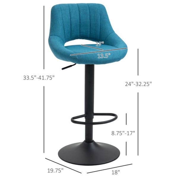 Sleek and Stylish: Set of 4 Modern Swivel Bar Stools with Adjustable Height