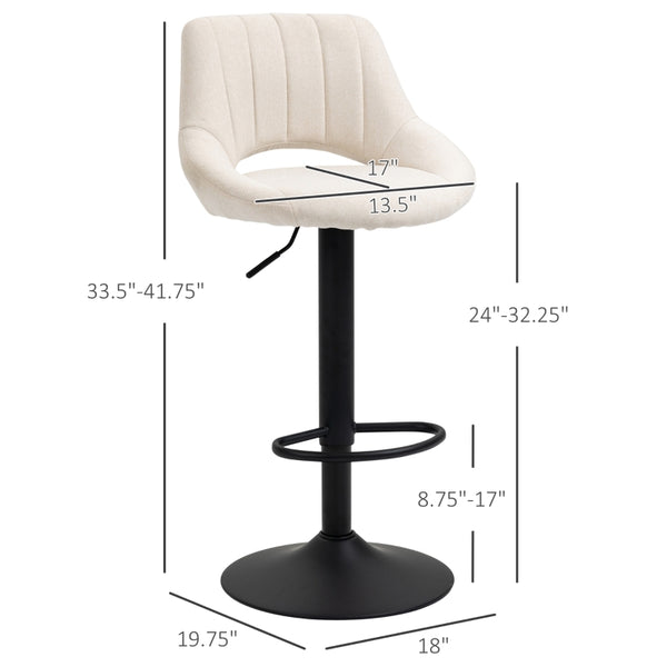 Sleek and Stylish: Set of 4 Modern Swivel Bar Stools with Adjustable Height