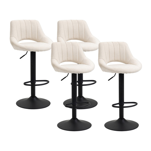 Sleek and Stylish: Set of 4 Modern Swivel Bar Stools with Adjustable Height