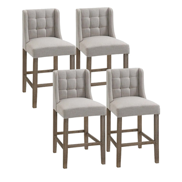 Modern Counter Stools, Tufted Upholstered Barstools
