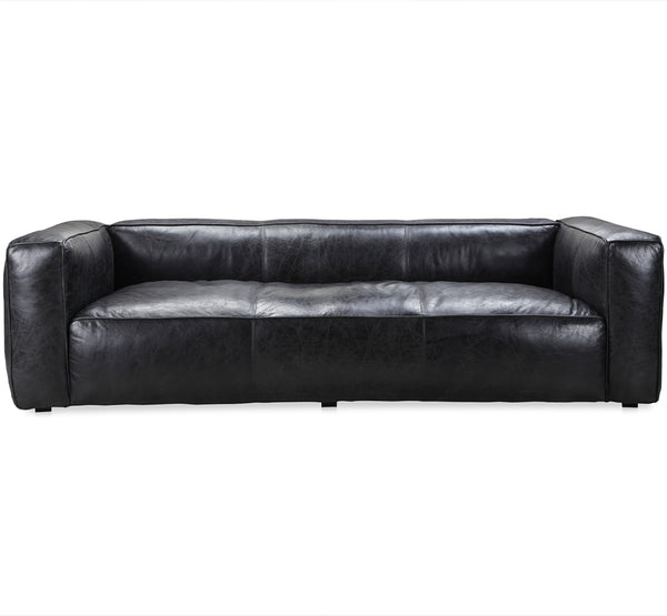 Kirby Leather Premium Sofa Dark Grey