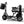 MotoTec Folding Mobility Electric Trike 48v 1000w Dual Motor Lithium Black