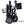 MotoTec Folding Mobility Electric Trike 48v 1000w Dual Motor Lithium Black