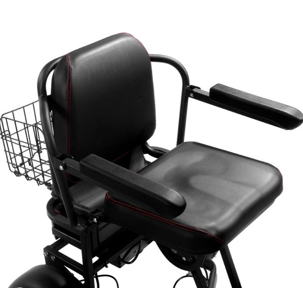 MotoTec Folding Mobility Electric Trike 48v 1000w Dual Motor Lithium Black