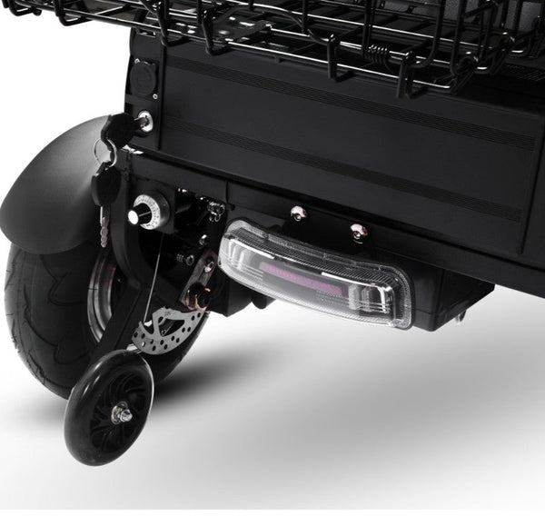 MotoTec Folding Mobility Electric Trike 48v 1000w Dual Motor Lithium Black