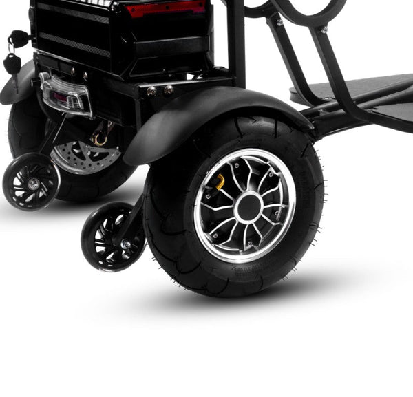 MotoTec Folding Mobility Electric Trike 48v 1000w Dual Motor Lithium Black