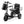 MotoTec Folding Mobility Electric Trike 48v 1000w Dual Motor Lithium Black