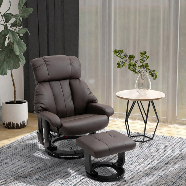 Wayne Recliner Chair with 10 Point Vibration  Massage and Footstool