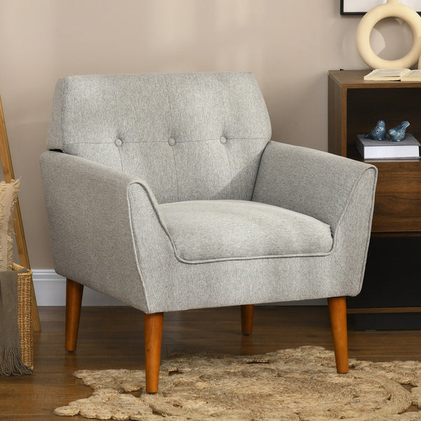 Traditional Button Tufted Accent Chair