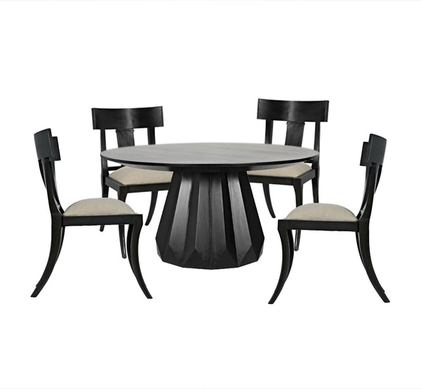 Noir- Brosche 5-Piece Dining Table Set