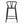 Noir Zola Counter Stool, Charcoal Black