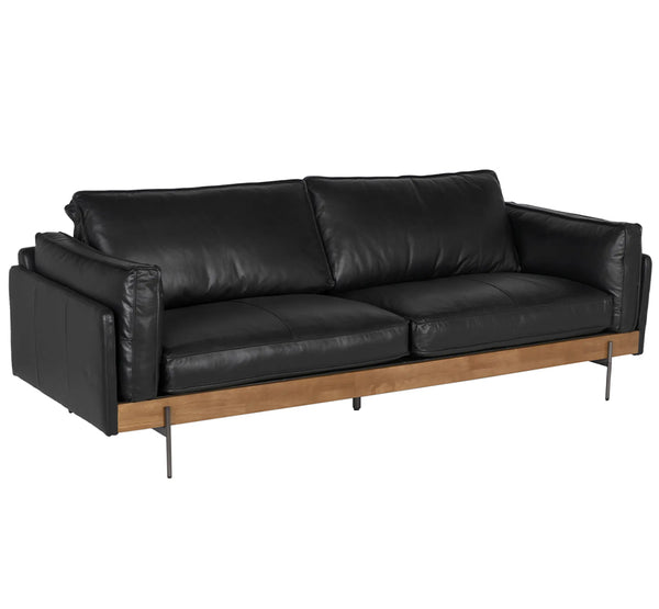 Noir -Ray Leather Sofa