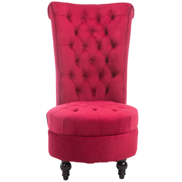 High Back Upholstered Armless Accent Chair