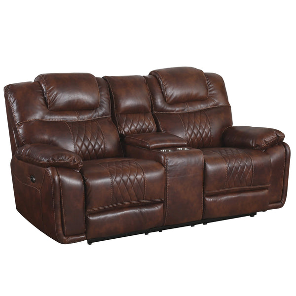 Sunset Trading Power Dual Reclining Loveseat w/Center Console & Cup Holders