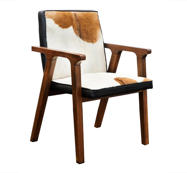 LH- Rio Cool Armchair Cool Brown Leather/Goat Hair