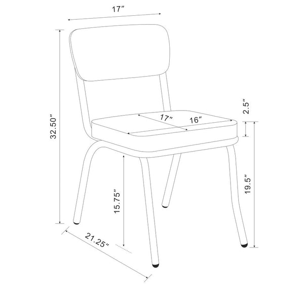 Coaster-Retro 5piece Oval Dining Set