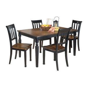 Classic Rustic Dining Table Set for 6 with 4 Wooden Chairs