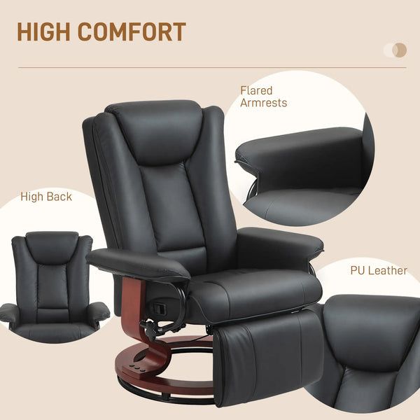 Cove Swivel Recliner Chair with Footrest