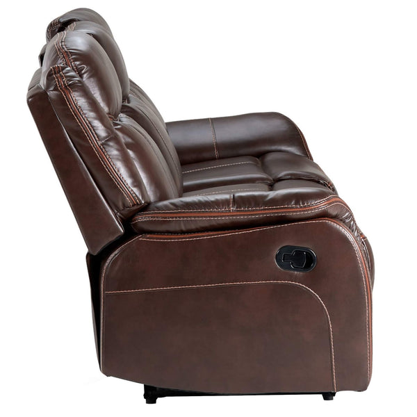 Sunset Trading Motion Sofa with Power Drop Down Console-Brown SU-AV8604