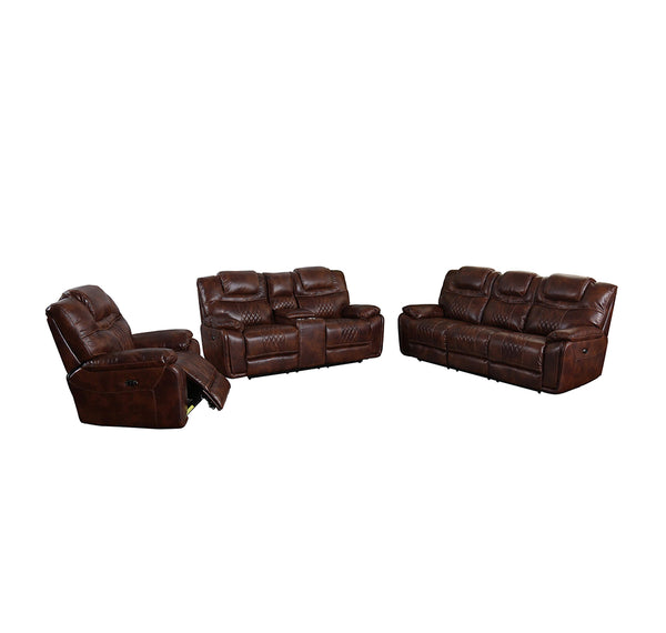 Sunset Trading 3-Piece Leather Power Reclining Living Room Set