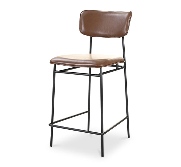 Moe's- Sailor Leather Counter Stool