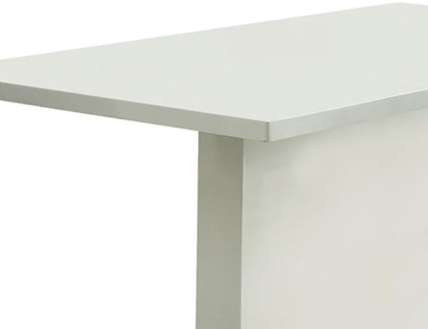 Anges Rectangular 63-inch Dining Table White High Gloss