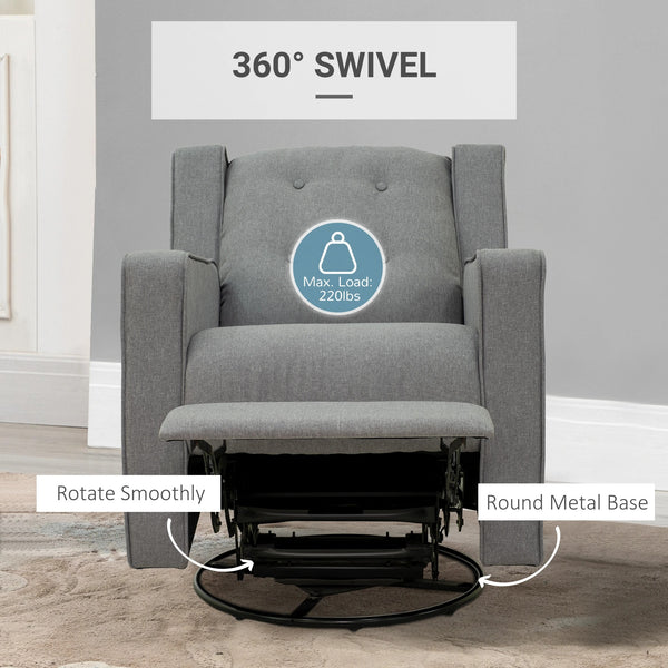 Wingback Swivel Recliner Chair Glider Rocking Chair