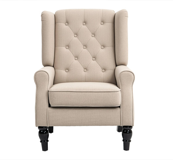 Button-Tufted Accent Chair