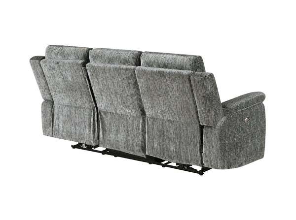 Global Furniture USA-U1797 Dark Grey Power Reclining Sofa Set of 2