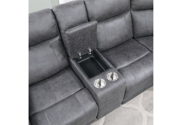 Greige Small Reclining Sectional