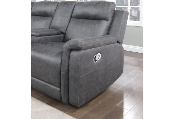 Greige Small Reclining Sectional