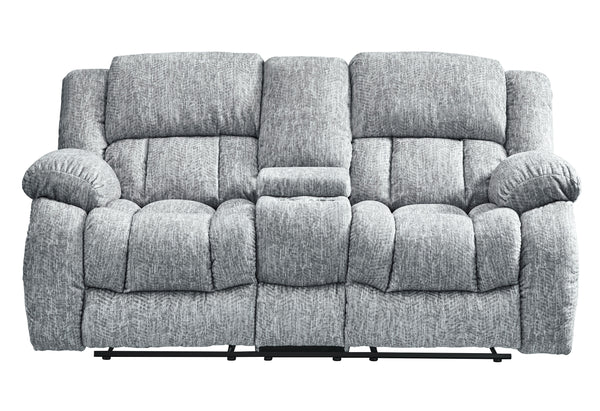 2-Piece Grey Reclining Sofa Set