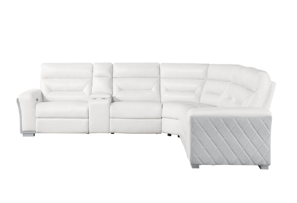 Global Furniture USA- U2682 Blanche Wht/Gry 33 Sectional