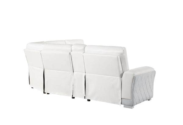 Global Furniture USA- U2682 Blanche Wht/Gry 33 Sectional