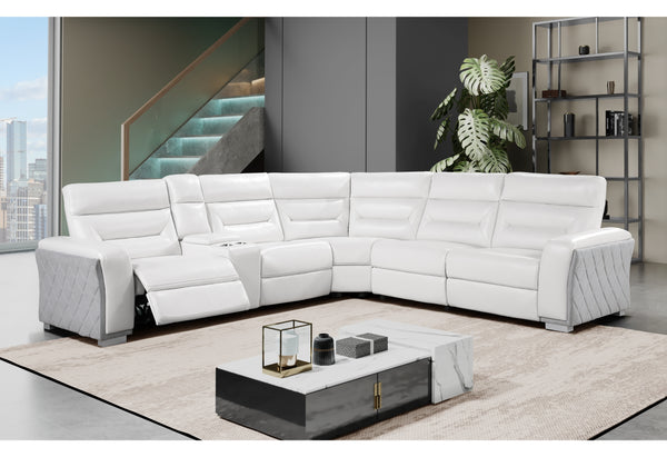 Global Furniture USA- U2682 Blanche Wht/Gry 33 Sectional