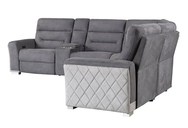 Global Furniture USA- U2682 Mist/Ash Sectional