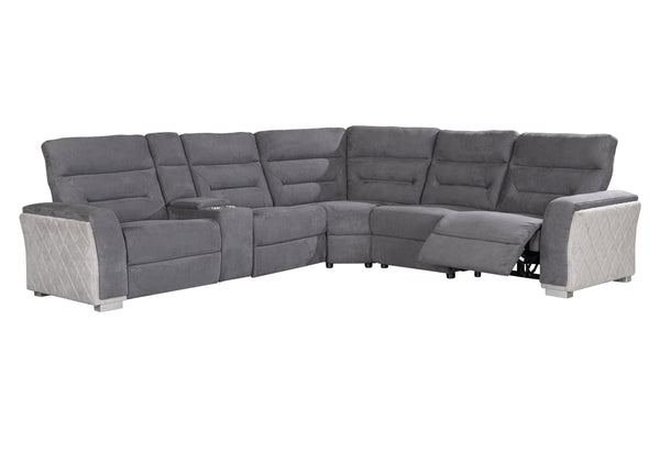 Global Furniture USA- U2682 Mist/Ash Sectional