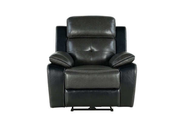 Global Furniture USA-U5050 3-Piece Blanche Charcoal/Black-Power Recliner Sofa Set