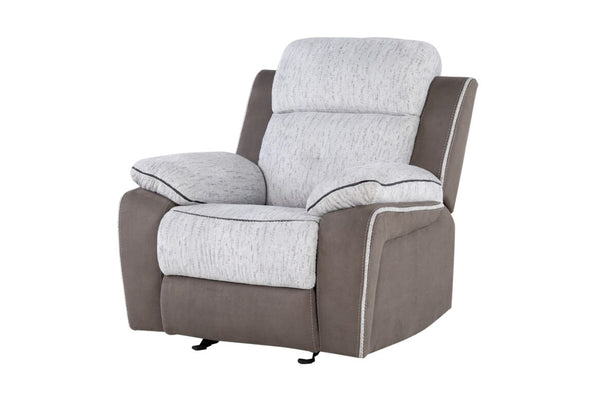 Global Furniture USA U5050 3-Piece Light Grey/Dark Grey 30 Recliner Sofa Set