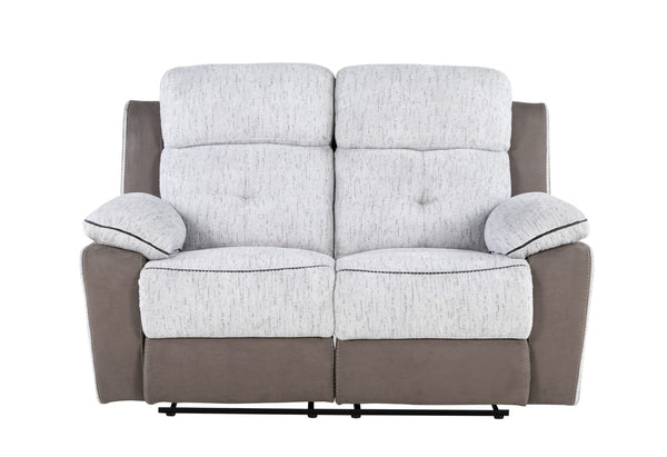 Global Furniture USA U5050 3-Piece Light Grey/Dark Grey 30 Recliner Sofa Set