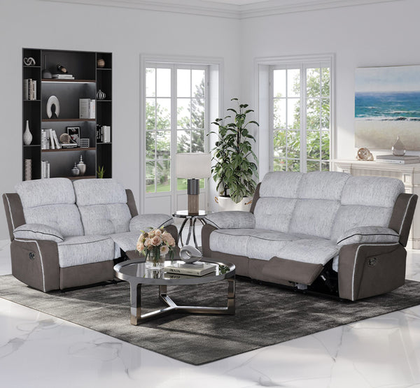 Global Furniture USA U5050 Two Tone Reclining Sofa Set of 2