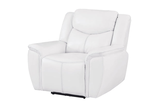 Global Furniture USA U5987 3-Piece Blanche White Recliner Sofa Set