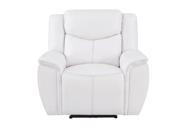 Global Furniture USA U5987 3-Piece Blanche White Recliner Sofa Set