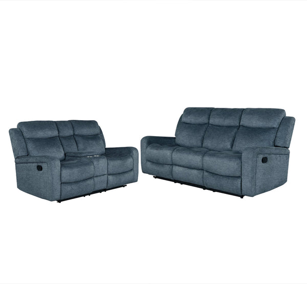 Global Furniture USA U6024 Dark Grey Reclining Sofa Set of 2